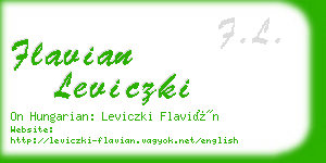 flavian leviczki business card